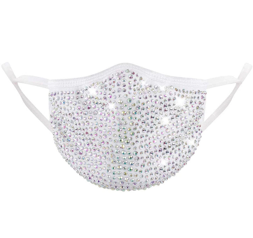 White embellished mask